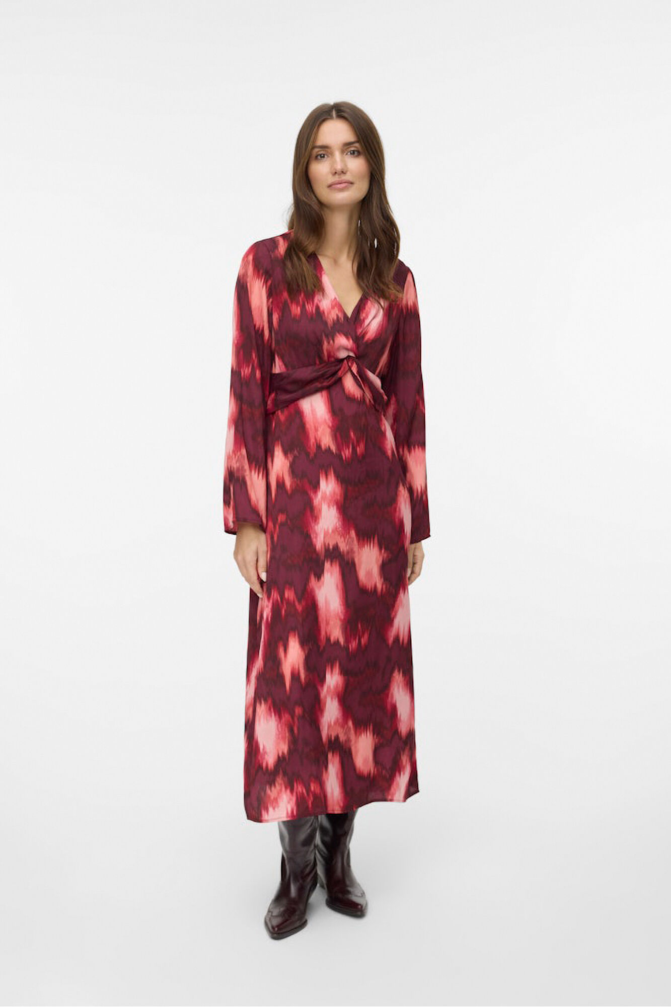 Vero Moda Vestido midi de manga larga