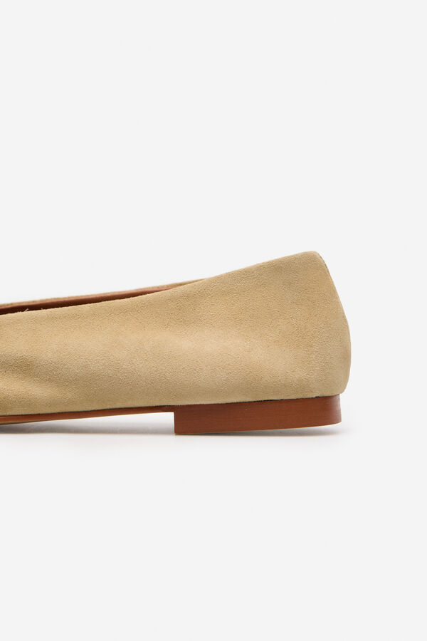 Cortefiel Bailarina serraje Beige
