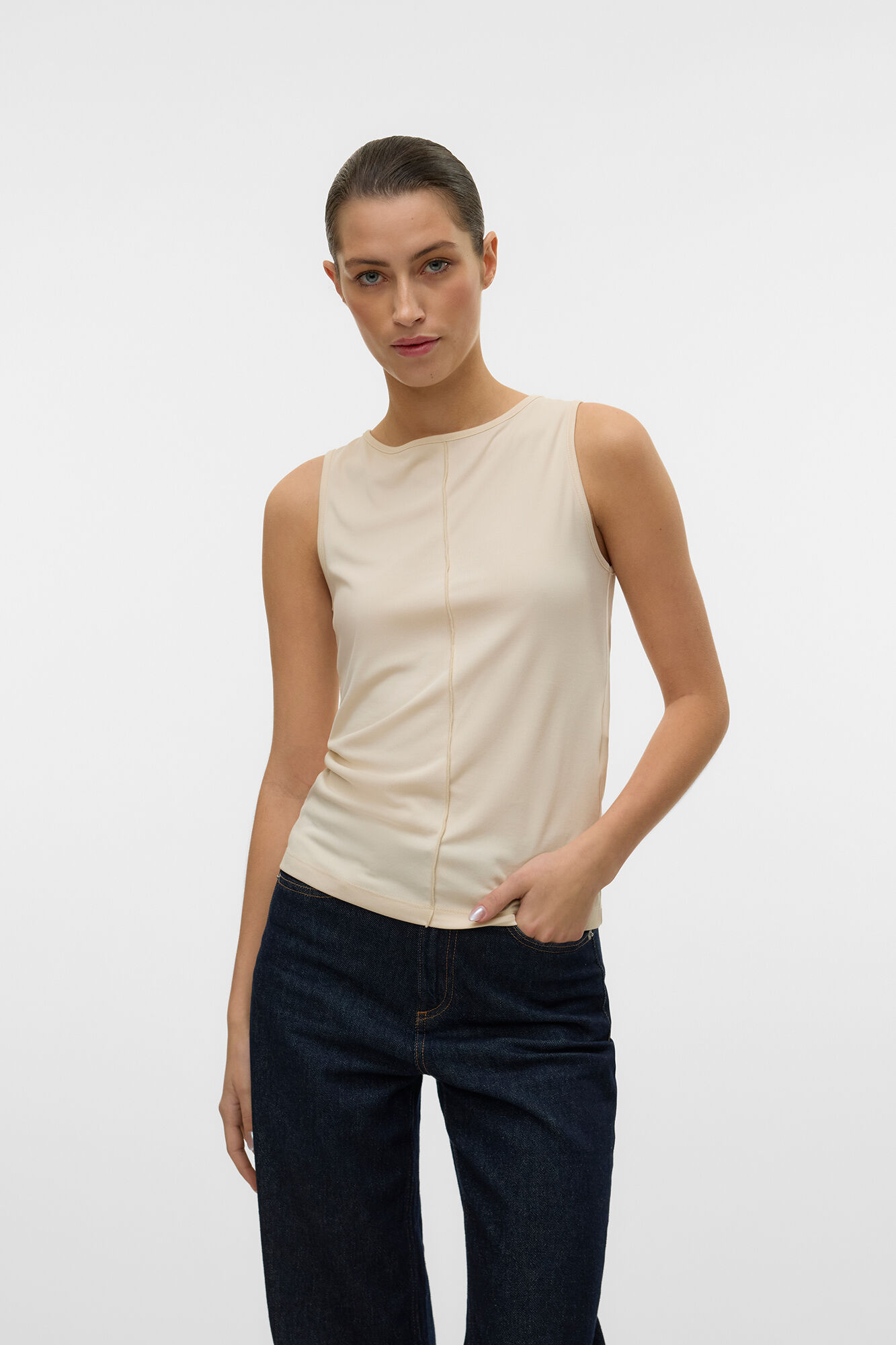 Vero Moda Camiseta de tirantes y cuello barco