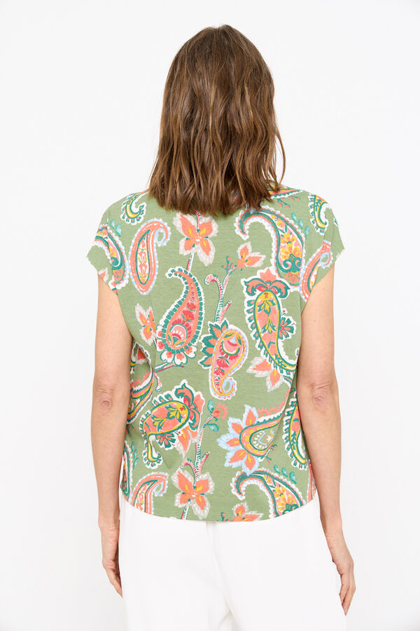 Cortefiel T-shirt b&aacute;sica renda Azul