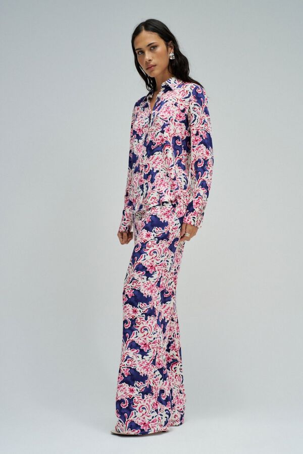 Salsa Jeans Camisa acetinada com estampado Multicolorido