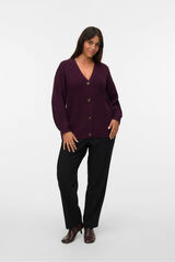 Vero Moda Curve C&aacute;rdigan de punto fr&iacute;o talla grande Morado