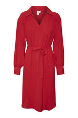 Vero Moda Vestido curto camiseiro manga comprida  Vermelho