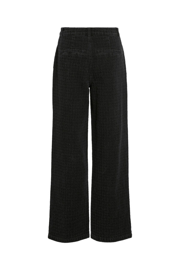 Vila Pantal&oacute;n vaquero cintura alta Negro