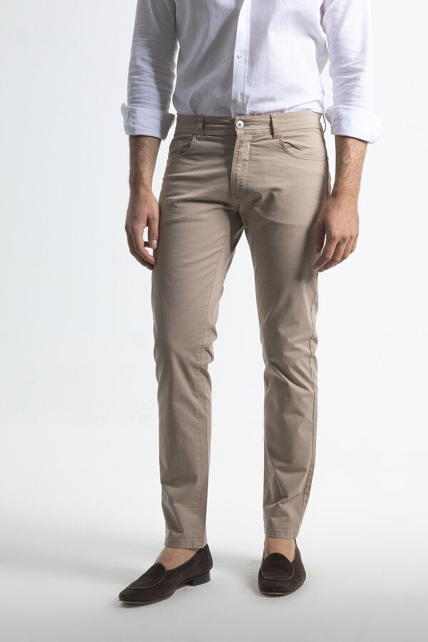 PuroEGO Pantalon chino slim Beige