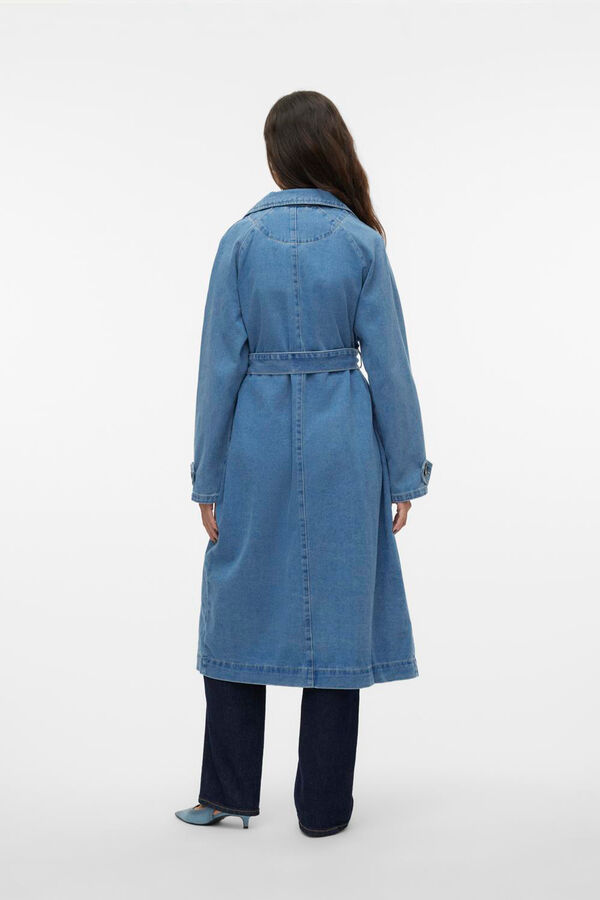Vero Moda Gabardina midi vaquera Azul