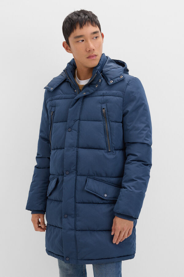 Cortefiel Parka acolchada Azul marino
