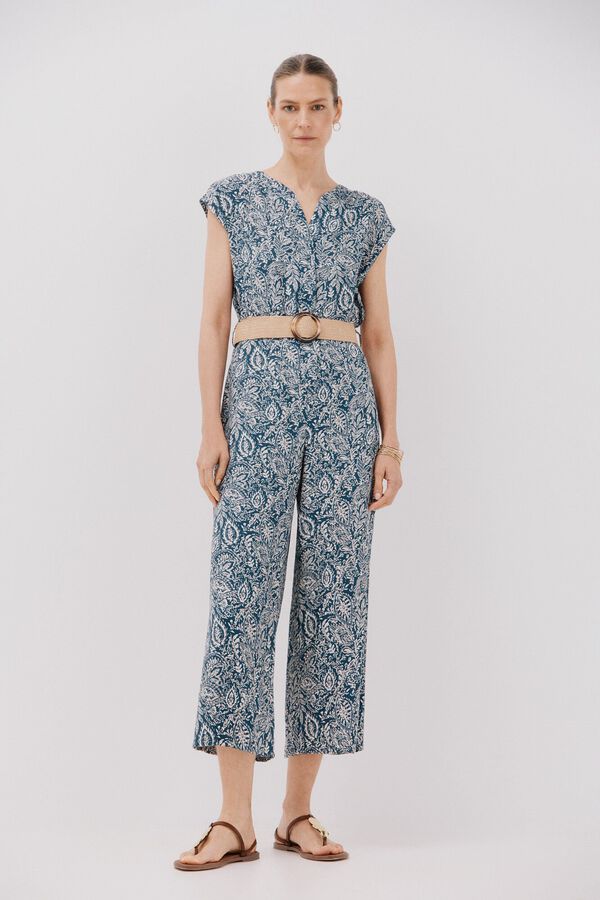 Cortefiel Macac&atilde;o com cinto Azul