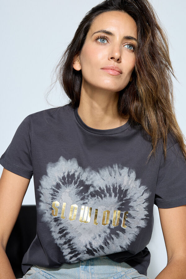 Slowlove Camiseta logo slowlove Gris
