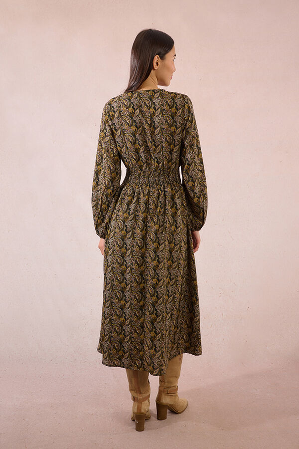 Molly Bracken Vestido largo con estampado y pliegues Multicolor