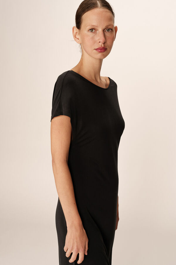 Grace & Mila Vestido largo b&aacute;sico en modal Gris oscuro