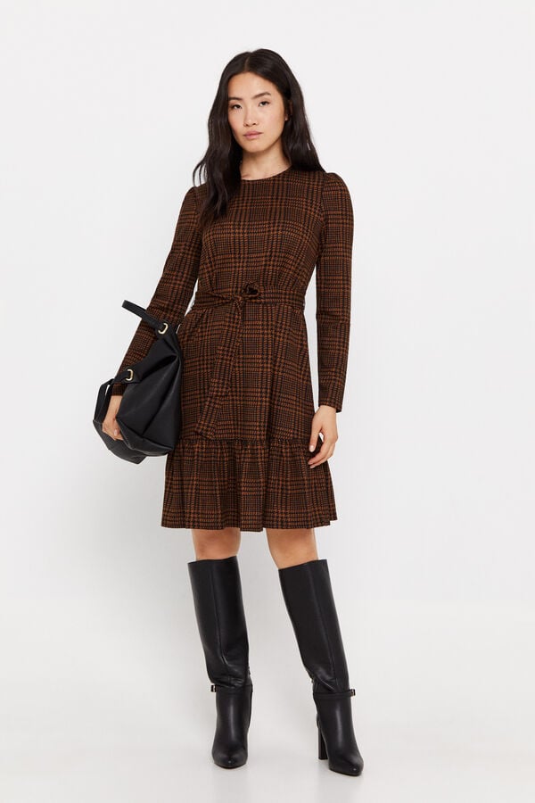 Cortefiel Vestido ilh&oacute;s curto Multicolorido