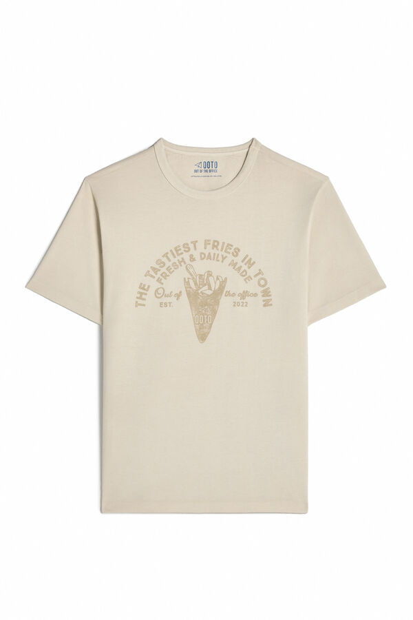 OOTO Camiseta gráfica OOTO Beige