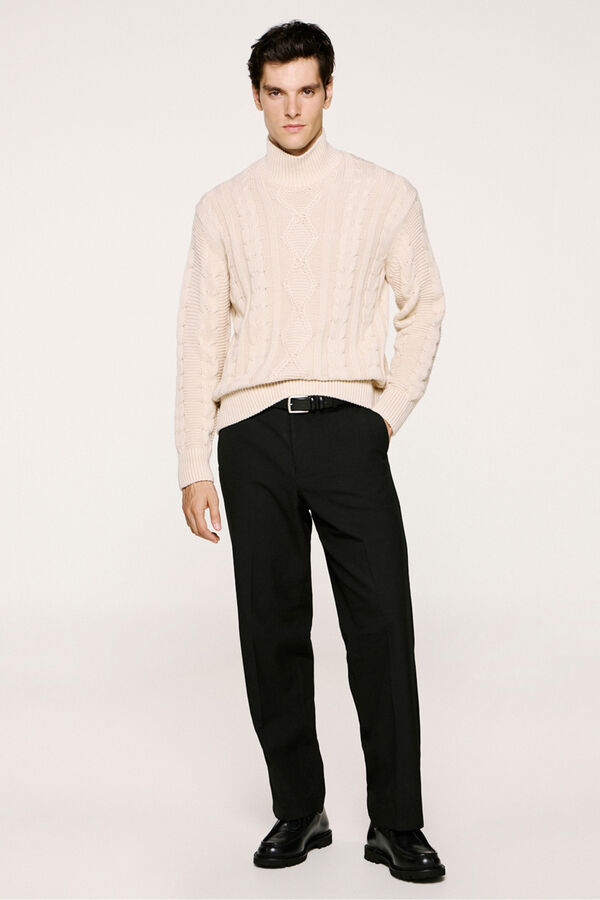 Selected Jersey estructura 100% algod&oacute;n org&aacute;nico Beige