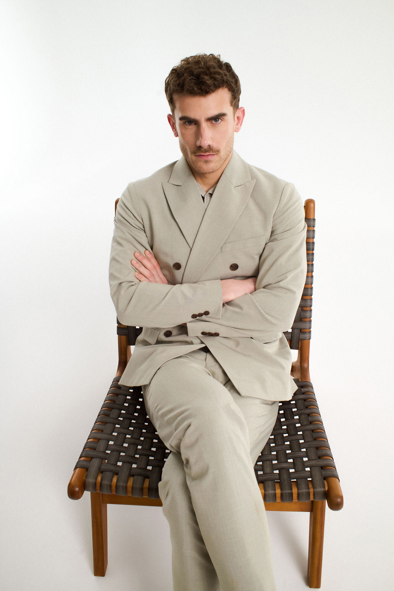 Selected Americana de traje cruzada Slim Fit con doble botonadura