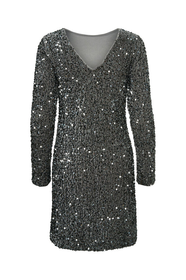 Vero Moda Vestido curto lantejoulas Cinzento