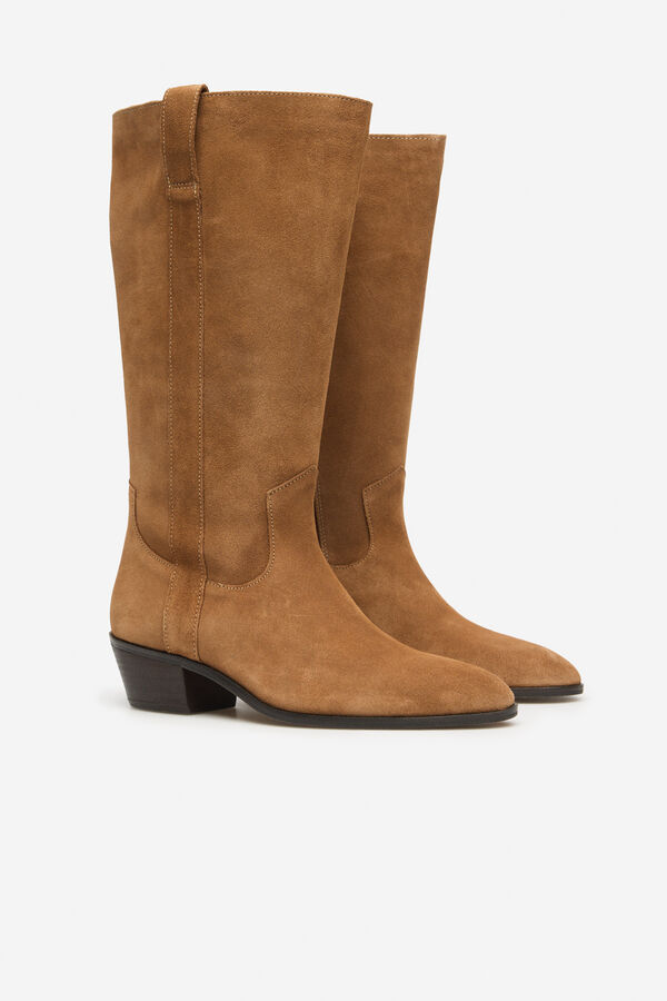 Cortefiel Bota de cowboy de croute Castanho