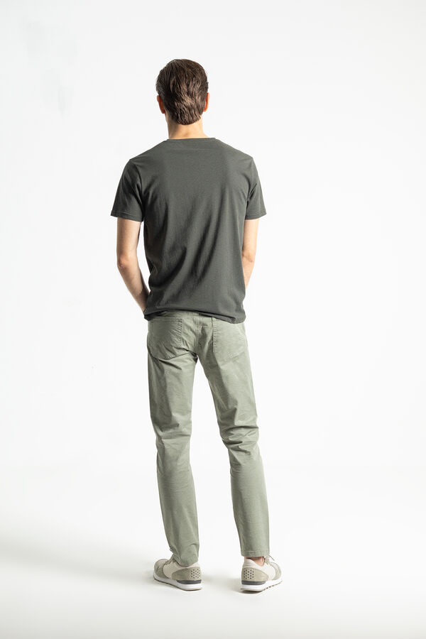 PuroEGO Pantalon chin&ecirc;s  slim Verde