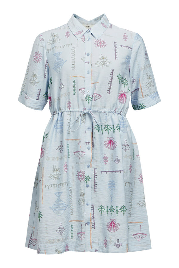 Object Vestido estampado fluído Azul