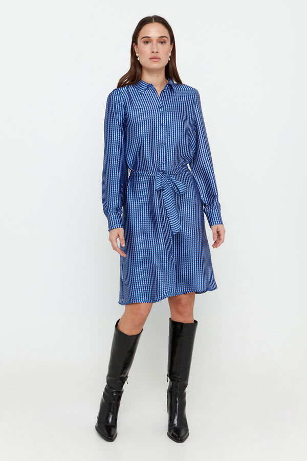 Vero Moda Vestido curto camiseiro Azul