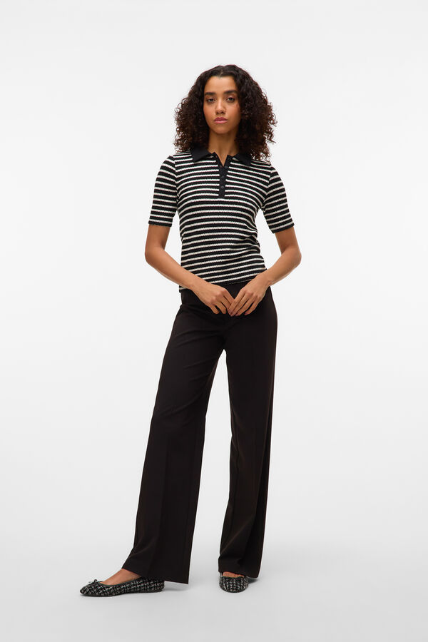 Vero Moda Pantal&oacute;n recto de vestir Negro