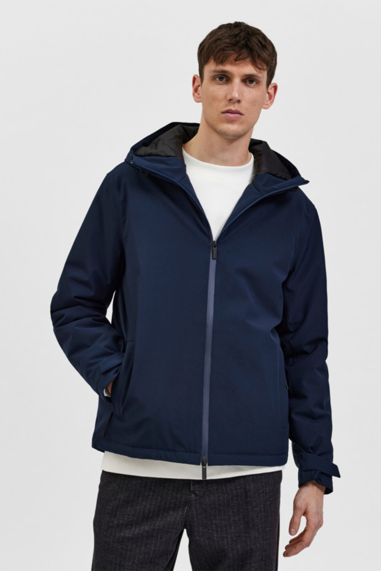 Selected Abrigo acolchado con capucha