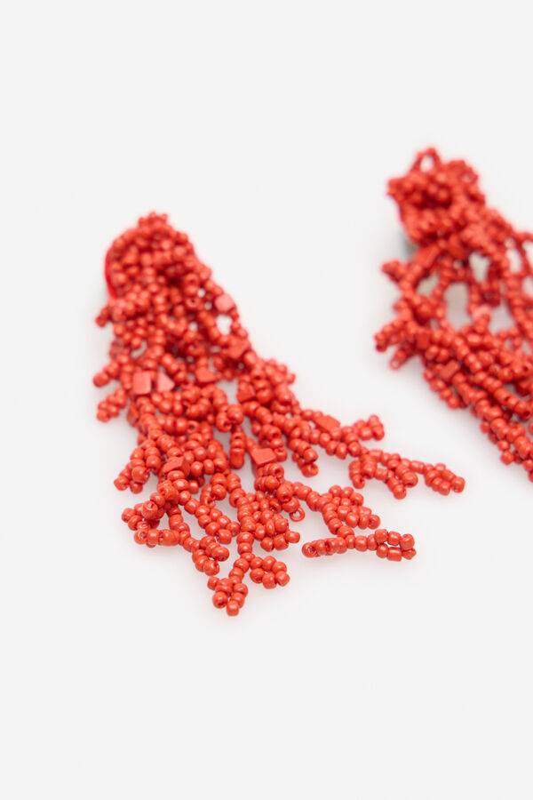 Cortefiel Brincos de coral Vermelho