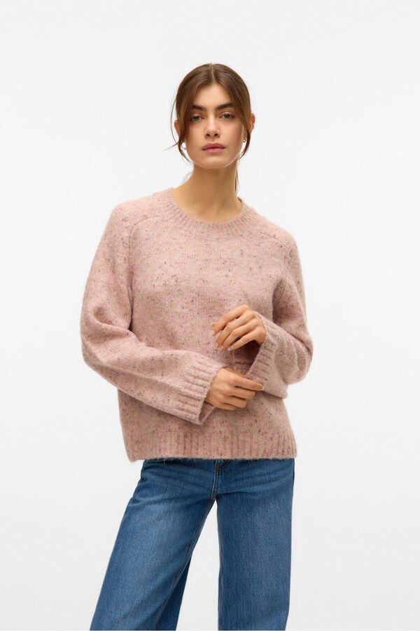 Vero Moda Jersey de punto con lana y estilo ancho Rosa