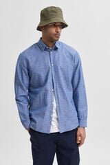 Cortefiel Camisa manga comprida Slim Fit Azul