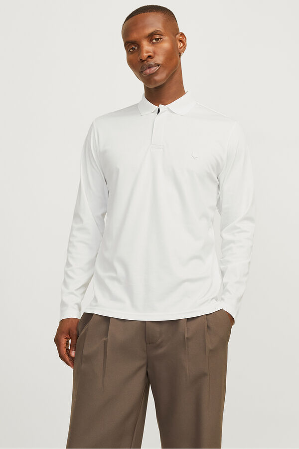 Jack & Jones Polo cl&aacute;sico manga larga Blanco