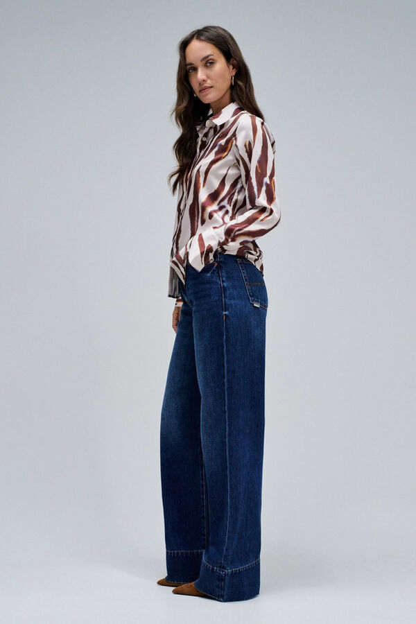 Salsa Jeans Camisa regular Marr&oacute;n