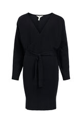 Object Vestido punto cruzado Negro