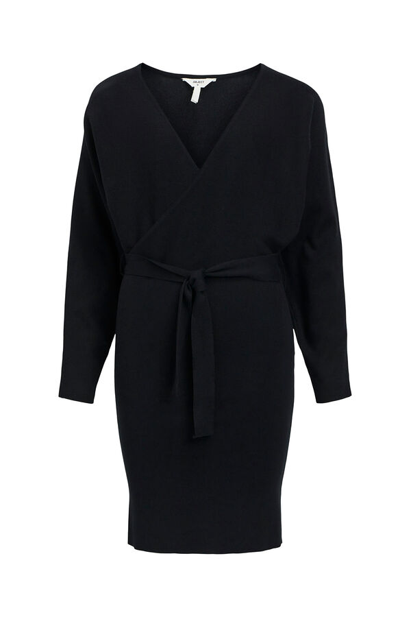 Object Vestido punto cruzado Negro