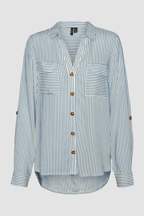 Vero Moda Camisa de riscas Azul