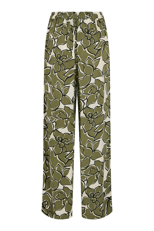 Vila Printed flowing trousers Verde