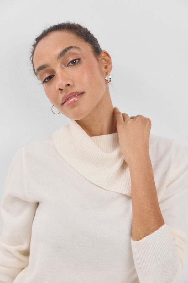 Cortefiel Camisola de toque suave Ecru