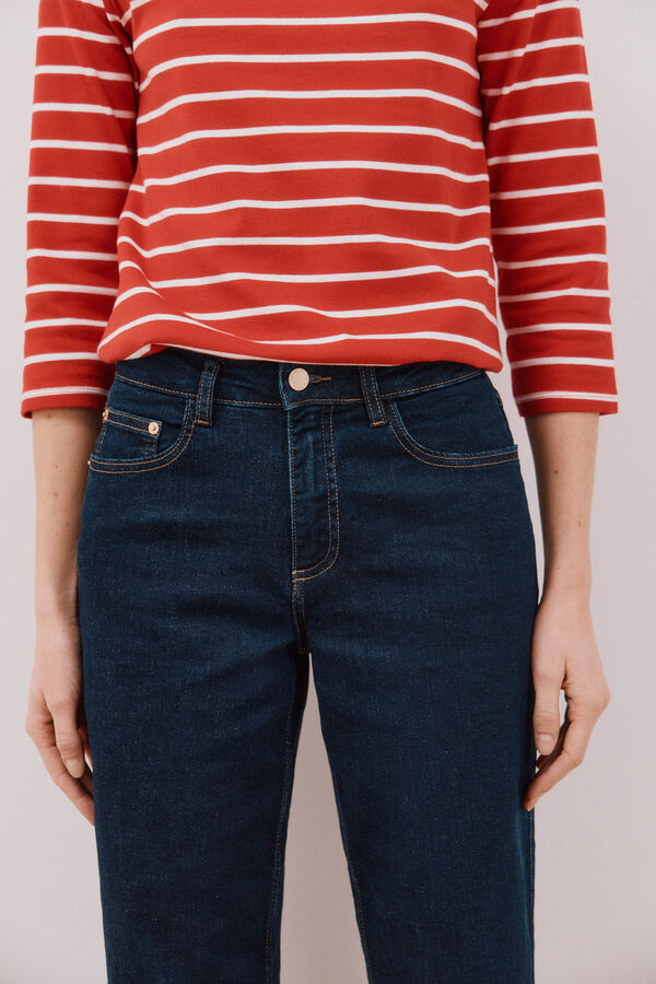 Cortefiel Cal&ccedil;a jeans palazzo cropped Azul