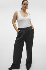 Vero Moda Curve Calça de terno riscas plus size Cinzento