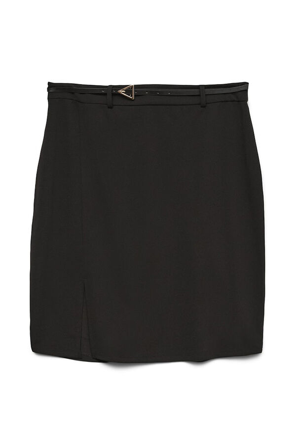 Vero Moda Curve Saia curta com cinto, tamanho grande, l  Preto