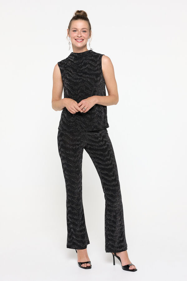 Vero Moda Calças de lurex Preto