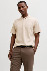 Jack & Jones Polo gola fecho-&eacute;clair Tostado