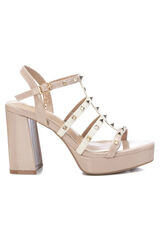 XTI Sandalia se&ntilde;ora charol Beige