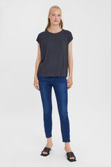 Vero Moda Camiseta básica lúrex Azul marino