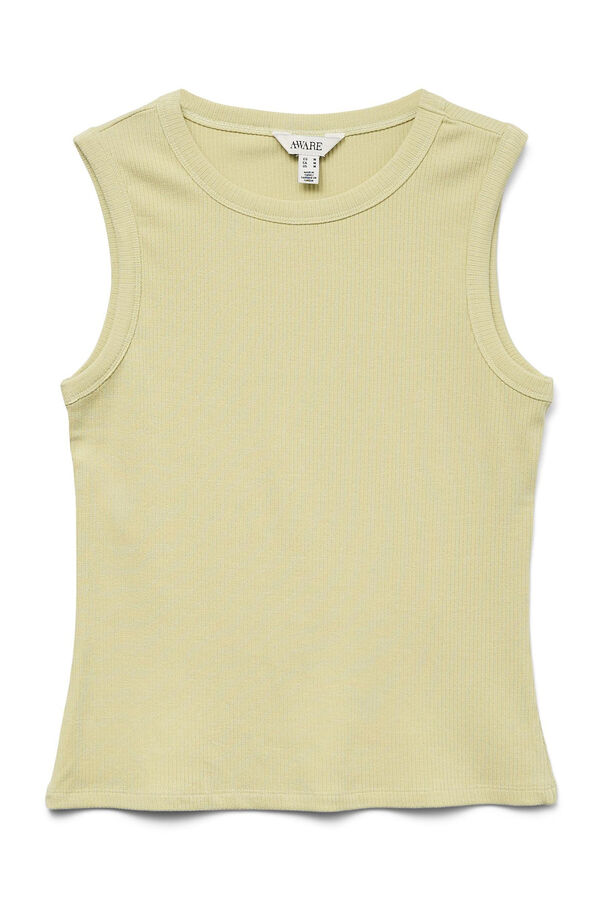 Vero Moda Top b&aacute;sico com al&ccedil;as Cinzento