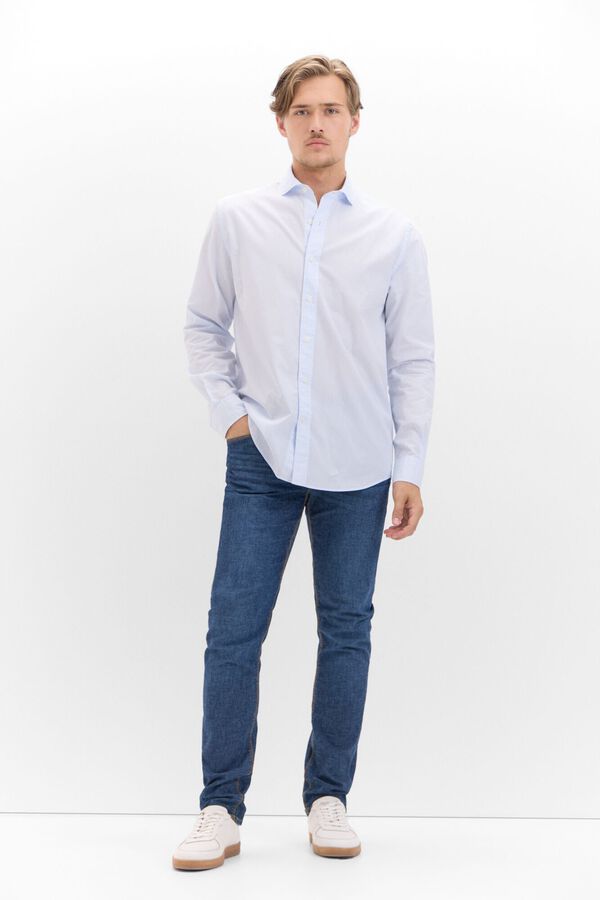 Cortefiel riscas fil a fil Azul