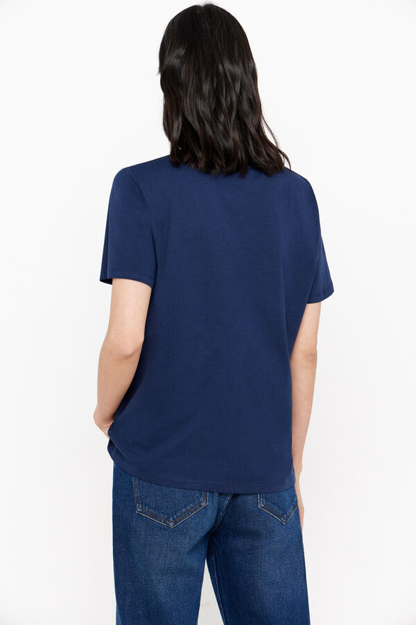 Cortefiel T-shirt estampado floral Azul