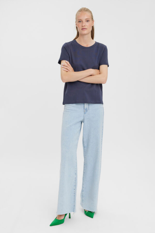 Vero Moda Camiseta b&aacute;sica manga corta Azul