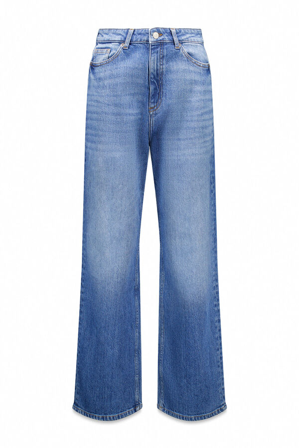 Slowlove  novos jeans retos Azul