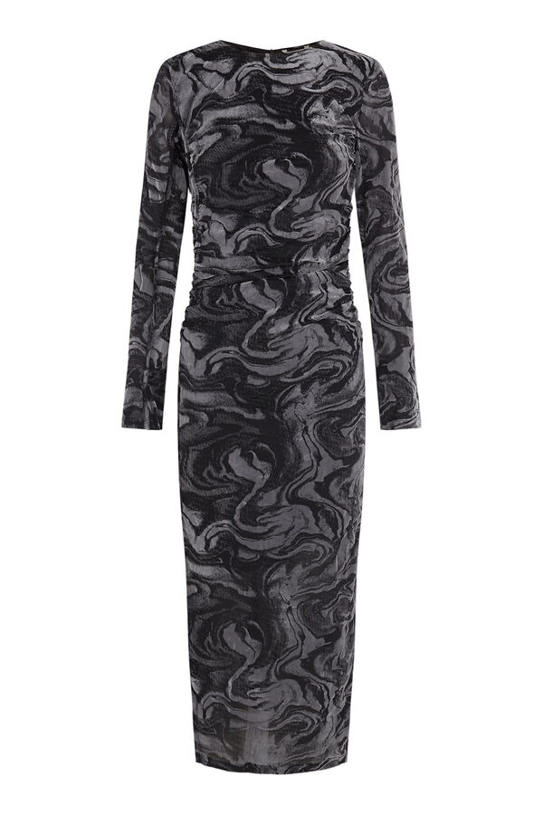 Slowlove Vestido de tule Devor&eacute; Cinzento