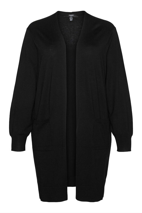 Vero Moda Curve C&aacute;rdigan largo talla grande Negro